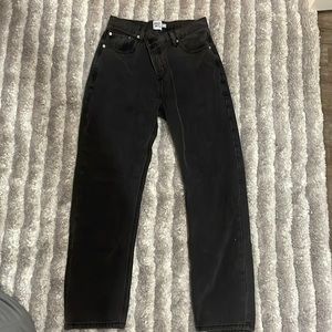 Princess Polly Black Loose Fit Jeans